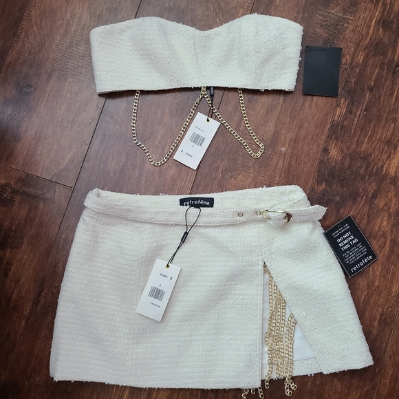 NWT Retrofete skirt and crop top set size S M & L - Picture 3 of 7